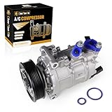 AC Compressor with Clutch Compatible with 2015-2018 Audi A3,S3,TT Quattro/Volkswagen GT,Golf,TT Quattro 5Q0820803E 5QD820803C