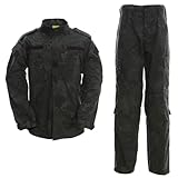 LANBAOSI Men's Tactical Jacket and Pants Military Hunting ACU Uniform 2PC Apparel Suit