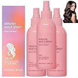 Lacca per capelli alla cheratina, lacca idratante 5 in 1 senza risciacquo, controllo del sebo, lucentezza, idratazione leggera, fragranza a lunga durata
