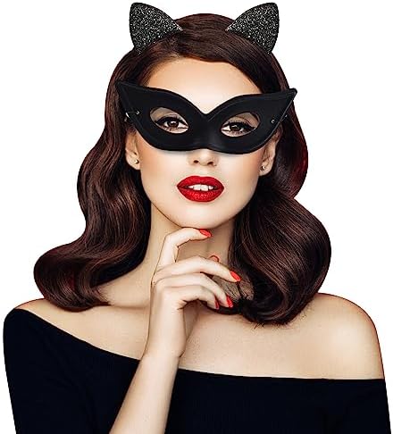 Sprinlot DéGuisement Chat Femme, 4 Pièces Oreille De Chat, Serre Tete Collier Masque Queue, Cat Deguisement Adulte, Pour DéGuisement Halloween Sprinlot DéGuisement Chat Femme, 4 Pièces Oreille De Chat, Serre Tete Collier Masque Queue, Cat Deguisement Adulte, Pour DéGuisement Halloween