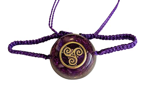 Orgone Bracelets, Protection Trisquel-Celta, Healing Crystals, Stone Rose Quartz Amethyst, SBB Coil, Holistic Therapy, Reiki, Yoga, Meditation, Handmade, Woman, Arte Orgones