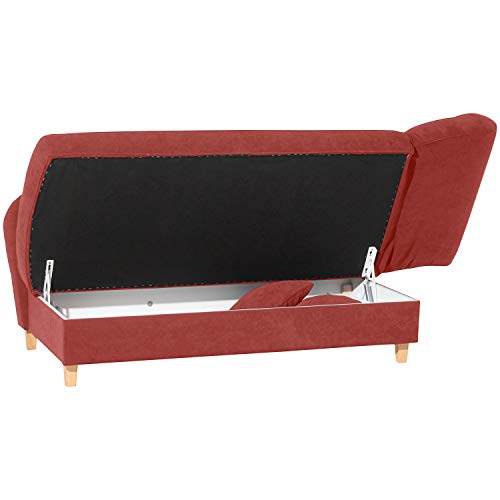 Max Winzer Recamiere mit Armteil rechts klappbar Selma | Aus Holz und Polyätherschaum in Terracotta - 2917-6320-2051765-F01 Max Winzer Recamiere mit Armteil rechts klappbar Selma | Aus Holz und Polyätherschaum in Terracotta