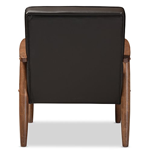 Baxton Studio Bbt8013-Brown Chair Armchairs, 1人掛け, Brown #TOP5