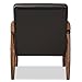 Baxton Studio Sorrento Armchair, 1 Seater, Brown