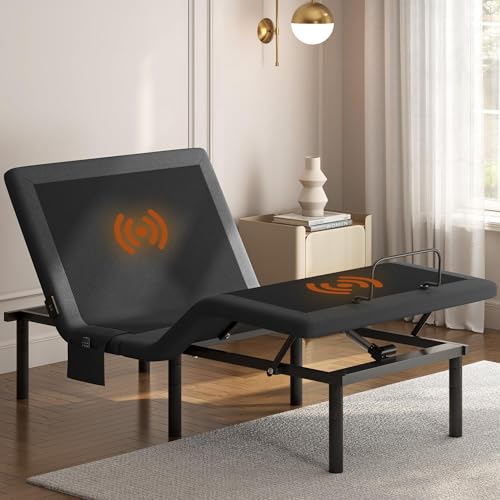 Yaheetech Twin XL Adjustable Bed Frame,w/Wireless Remote,Massage...