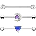 Produktbild OUFER Industrial Piercing Bars 3PCS 16G Stainless Steel Teardrop CZ Industrial Barbell Marquise CZ 38mm Industrial Bar