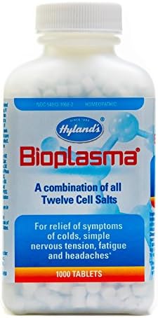 Bioplasma Cell Salts Tablets by Hyland's, Natural Homeopathic Combination of Cell Salts Vital to Cellular Function, 1000 Count
