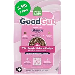 Open Farm, Goodgut Dry Dog Food with Probiotics, Veterinarian-Formulated Wild Caught Salmon Recipe, 3.5lb Bag