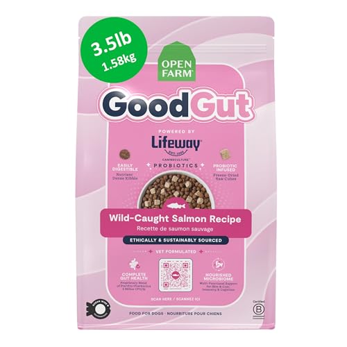 Open Farm GoodGut Dry Dog Food Wild Caught Salmon 3.5lb