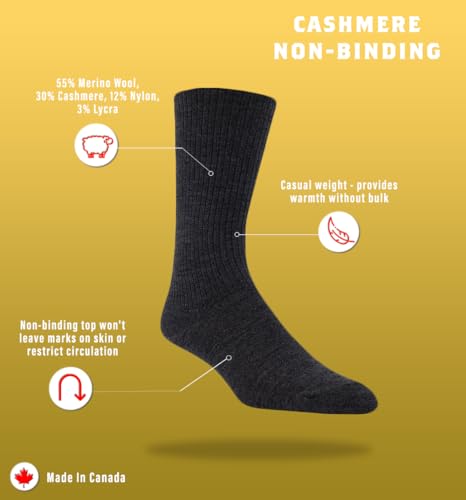 Image of J.B. Field's Men's & Women's Cashmere non-binding Casual Socks (1 Pair)