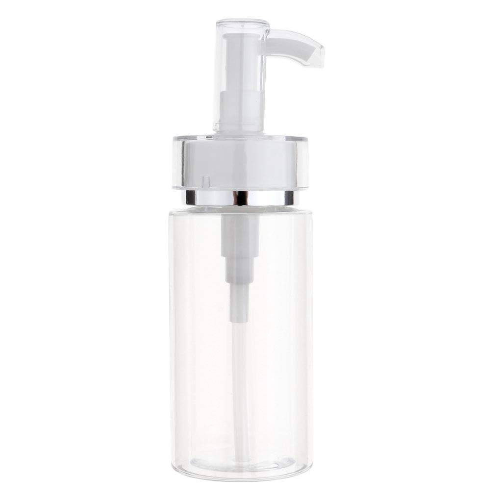 WOVEBIUS Empty Acrylic Cosmetic Pump Bottle Lotion Dispenser Liquid Container 120ml,Clear