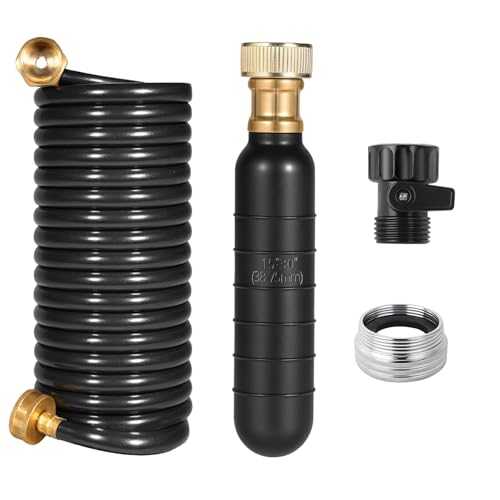 Drain Bladder Kit, Drain Cleaning Bladder With Water Stop Valve Faucet Adapter And 16 3/8ft Garden Hose, Drain Blockage Unclog Kit For Bathroom Drains Kitchen Sinks, Fit 1.5 To 3 IN Drain Pipes