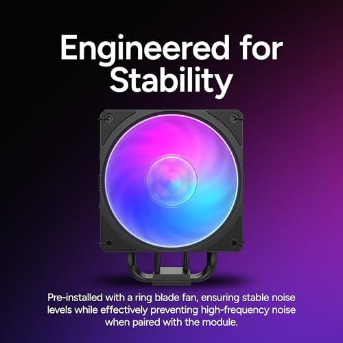 Image of Cooler Master Hyper 212 3DHP ARGB CPU Air Cooler - Patented 3D Heat Pipe Technology, 120mm PWM High Airflow ARGB Fan, Quiet Cooling & Easy Installation, AMD AM5 /AM4 & Intel LGA 1851 /1700, Black