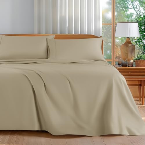 Shilucheng 100% Cotton King Size Sheets Set -...