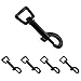 Produktbild Karabiner  Haken mit Drehgelenk für Hundehalsband im 4er Set, robuster Stahl  Karabiner 70mm Länge, Für Paracord 550 Hundeleine, Karabiner mit Drehkopf, Farbe schwarz, Marke Ganzoo