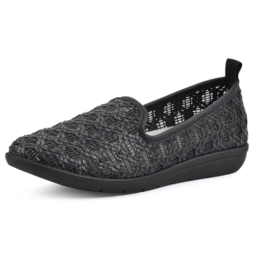 Image of CLIFFS BY WHITE MOUNTAIN Women's Twisty Woven Moccasin Style Loafer Flat