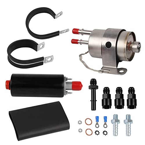 Gsl392 Inline Fuel Pump & Fuel Filter Regulator 58 Psi External 255Lph High Pressure Efi Fuel Pump Kit Replacement For 400-939 Gsl392-400-939 #TOP4