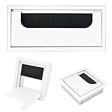 Qualität und Design: Hergestellt aus Aluminiumlegierung, langlebig und nicht leicht zu rosten, einzigartige Durchführung Kabel, Flip-Design und größere Öffnung. Große Steckerkabel können auch problemlos durch den Drahtkasten geführt werden