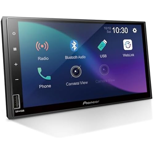Pioneer DMH-S110EX 7" Touchscreen Double Din Car Stereo with Bluetooth