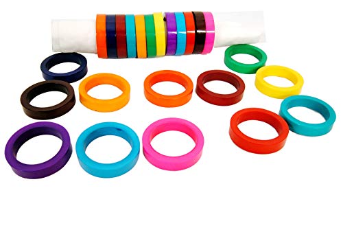 Worldexplorer WE_CNR_12 Handmade Colorful Napkin Rings Resin Multicolor Assorted Colors Set cover