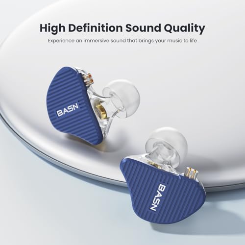 Image of BASN Mix-PD in Ear Monitor,Planar Driver+Dynamic Driver 2-Pin Cable,Blue