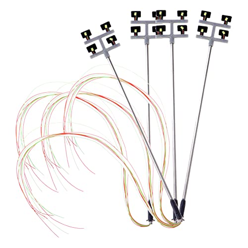 pizarra 4 PCS HO Scale Lighting Tower,Tower Layout Lamppost for //Playground/Stadium
