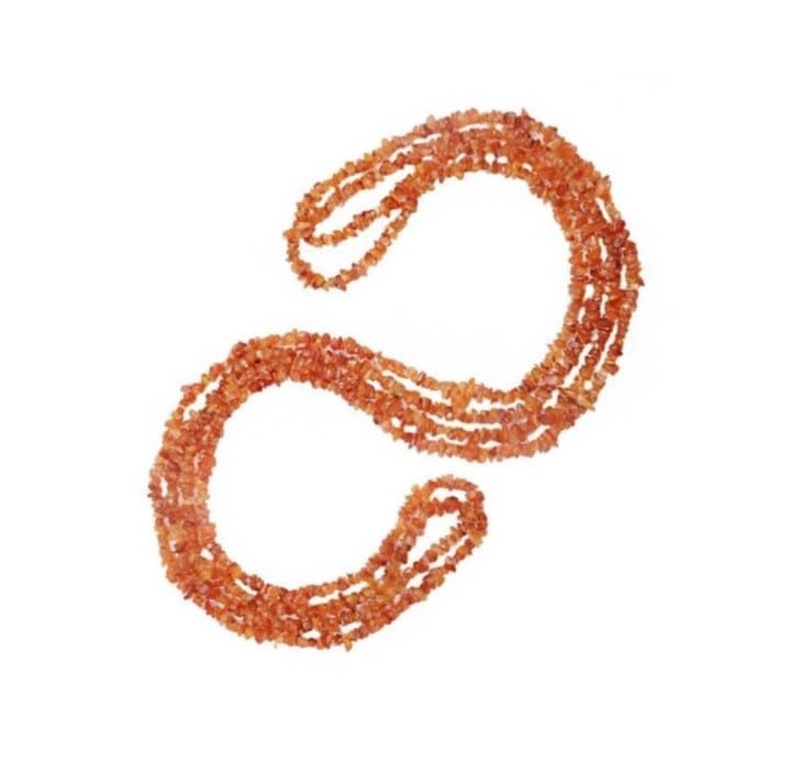 Collier en cornaline dolomite gemme précieuse 254 cm le cadeau d'exception