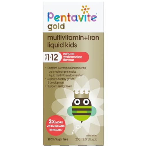 Pentavite gold Multivitamin + Iron liquid kids 200mL