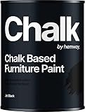 Hemway Black Chalk Based Furniture Paint Matt Finish...