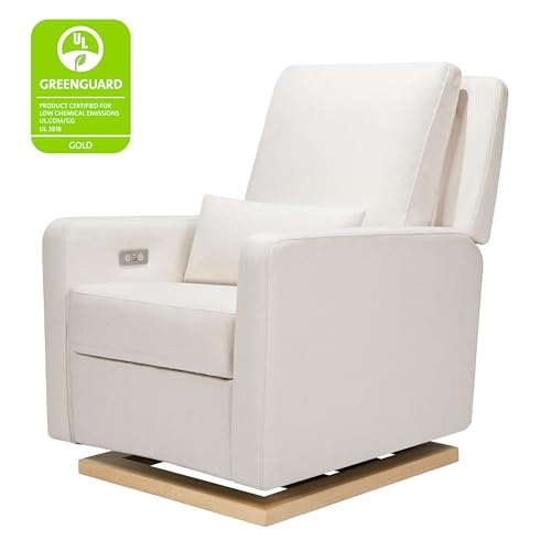 Image of Babyletto Sigi Nursery Recliner /Glider, Power - Performance Cream Eco-Weave