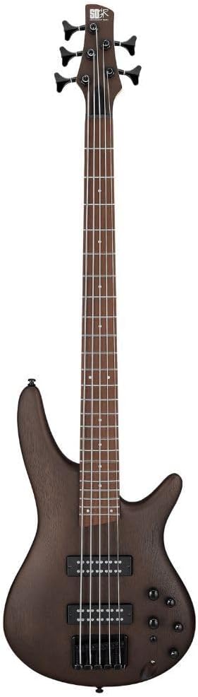Ibanez SR305EB Standard 5-String Right-Handed Electric Bass Guitar with Jatoba Fretboard, Nyatoh Body, and PowerSpan Dual Coil Pickups (Walnut Flat)