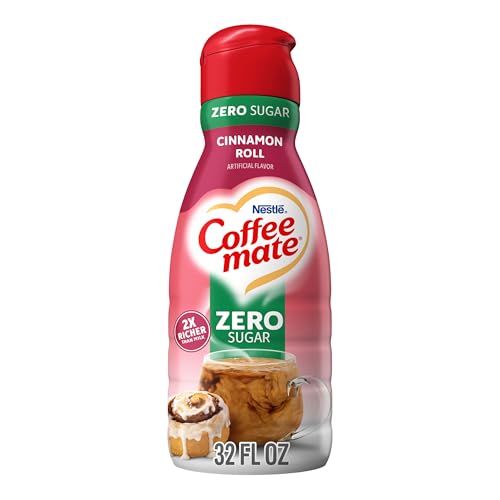 Nestle Coffee mate Zero Sugar Cinnamon Roll Liquid Coffee Creamer,