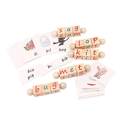 KICHOUSE 1 Juego Alfabeto Cubo De Juguete Educativo Para Juguetes Educativos Jugando Juguete Bloque De Construcción De Letras Bloque De Letras Inglesas Khaki De Madera