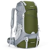 [HOMIEE] リュック 登山 50L アウトドア バッグ バックパック ザック 大容量 防水 ハイドレーション レインカバー付き 多機能 超軽量 収納性 登山用リュックサック ハイキング アウトドア 防災 キャンプ 旅行 花見 遠足 父の日 (グレーグリーン)