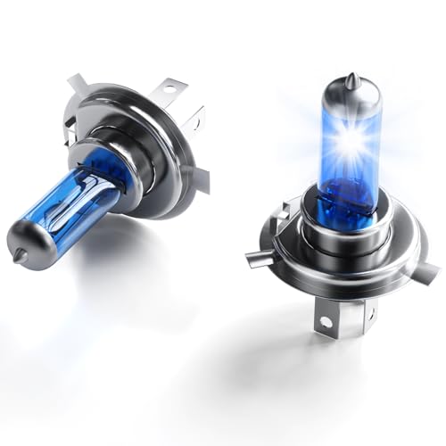TURONEXIA 9003 H4 Headlight Bulbs Halogen Headlight Bulbs 12V 60/55W 5000K Bright White Light Bulbs Low Beam and High Beam Car Headlights Automotive Headlight Bulbs for Cars Pack of 2