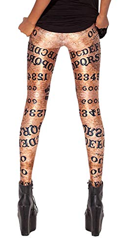 Image of QZUnique Leggings for Women, Halloween Full-Length Printed Legging Footless Elastic Yoga Pants, Regular and Plus Size