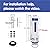Ulinlo Pouly 2-Inch Dual Flush Valve Repair Kit for 2-Piece Toilet, Includes 9.7" Height Flush Valve, 1.4" Threaded Button, Gasket, Bolts