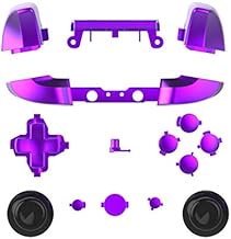 Chrome Color ABXY Dpad Triggers Full Buttons Set Mod Kits for Xbox One Slim / xbox one S Controller with Screwdriver (Torx T6 T8) Set (Chrome Purple)