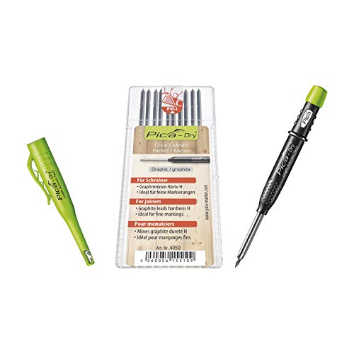 Foto von Pica Marker Dry Longlife Automatic Pen 3030 + 10 St. Graphit-Mine 4050, Ersatzminen, Härte H