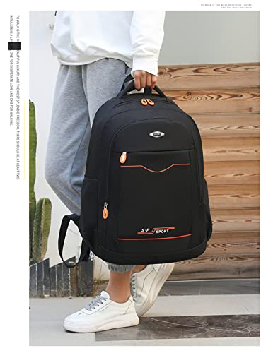 Mochila Oxford naranja de gran capacidad para viaje y ordenador 5