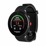 SeaFicco 22mm Cinturini di Ricambio in Silicone Compatibile con Polar Grit X Pro/Grit X/Vantage M2 /Vantage M Cinturino dell'orologio a Sgancio Rapido Sportivo (L, Nero)