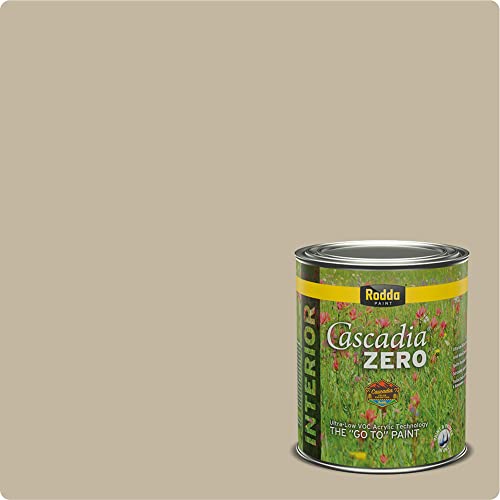 Rodda Paint CASCADIA ZERO Interior Semigloss Low VOC Paint & Primer in One, Quart, Oak Tone