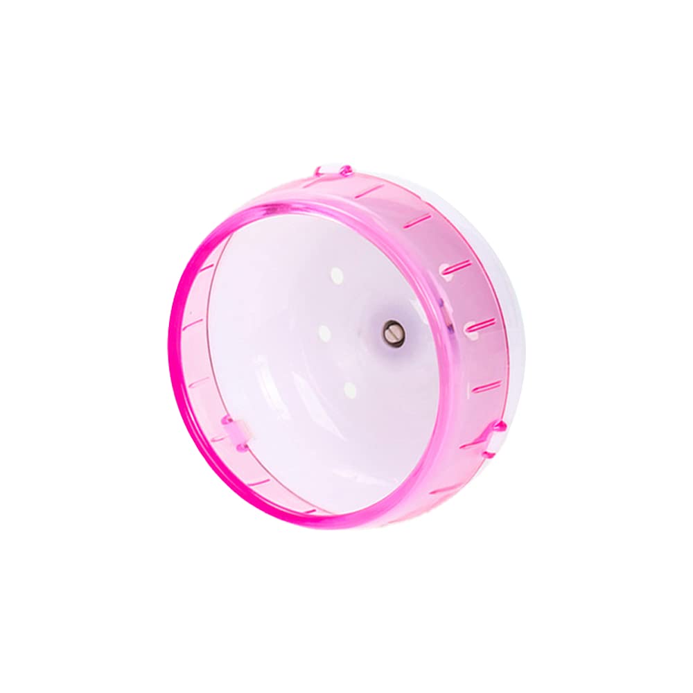 Silent Spinners - Rueda de Ejercicio Lavable para hámster Rata jerbos cobayas Corriendo (12 cm, Rosa)