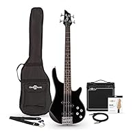The 3/4 Chicago Bass Guitar by Gear4music is a smooth, sleek instrument. Its non-lacquered Maple neck ensures smooth playability as well as adding to the instruments classic look The 3/4 Chicago Bass Guitar produces a rich, punchy tone with heaps of ...