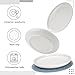 Vestamore 3 Packs Ceramic Cat Bowls, Whisker Stress Free Cat Feeding with Plates 3 Mats Non-Slip, Wide & Shallow Cat Food Dish Relieve to Fatigue Whisker, for Puppies, Kittens, Cats, Safe Dishwasher