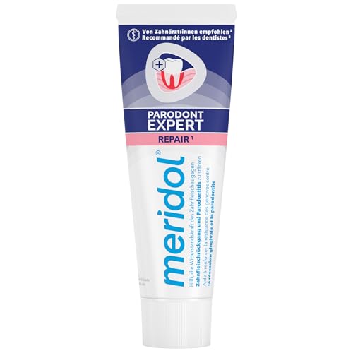 meridol Zahnpasta Parodont Expert 75 ml - Zahncreme wirkt antibakteriell und unterstützt so den natürlichen Heilungsprozess des Zahnfleisch