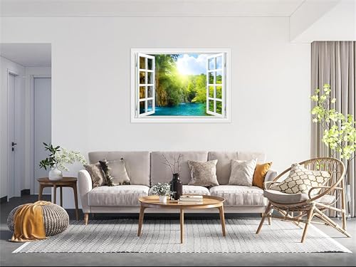 Tableau sur toile nature évocation cascade sauvage et sérénité