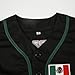 Movie Football Men's Mexico Jersey Eagle Stitched Baseball Uniform with Mexican Flag Sports Jerseys Shirts (Eagle Black, XX-Large)