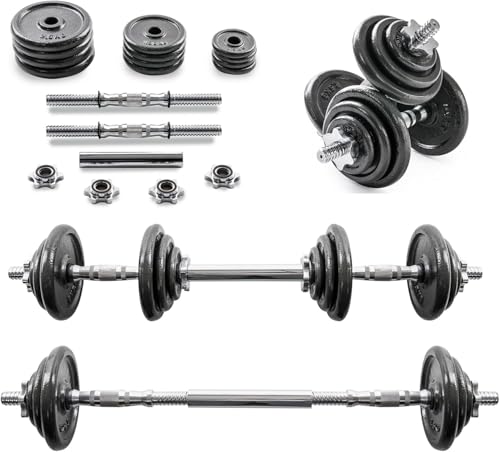 Fitness World Cast Iron Dumbbell Set by - 20kg black FT-210