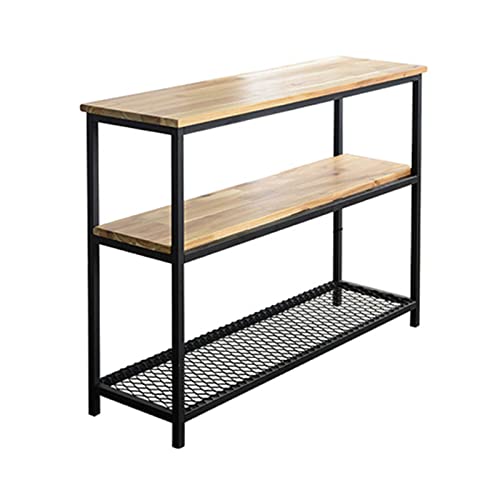 C-J-X TABLE Mesa De Pared, Sala De Estar Consola Muy Estrecha Mesa De Madera Durable Consola Tabla Cafetería Restaurante Tabla Decorativa 80 / 100cm(Size:80 * 30 * 80CM) Cover